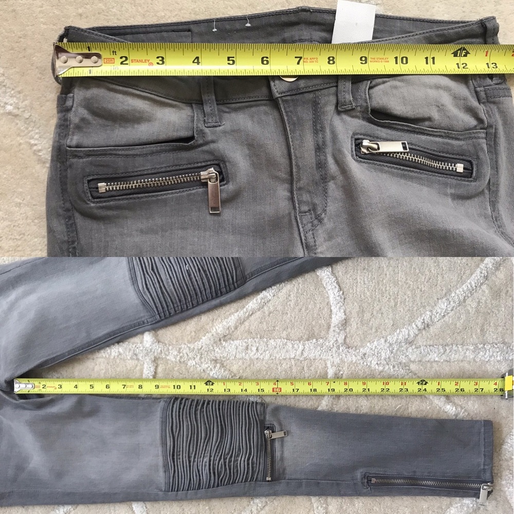 H&M Gray Moto Jeans Size 26 - Picture 8 of 8